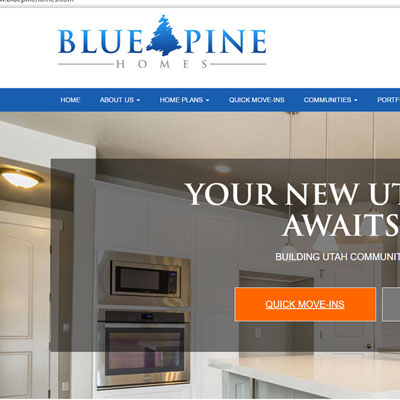 Website Development Sample Bluepine Homes