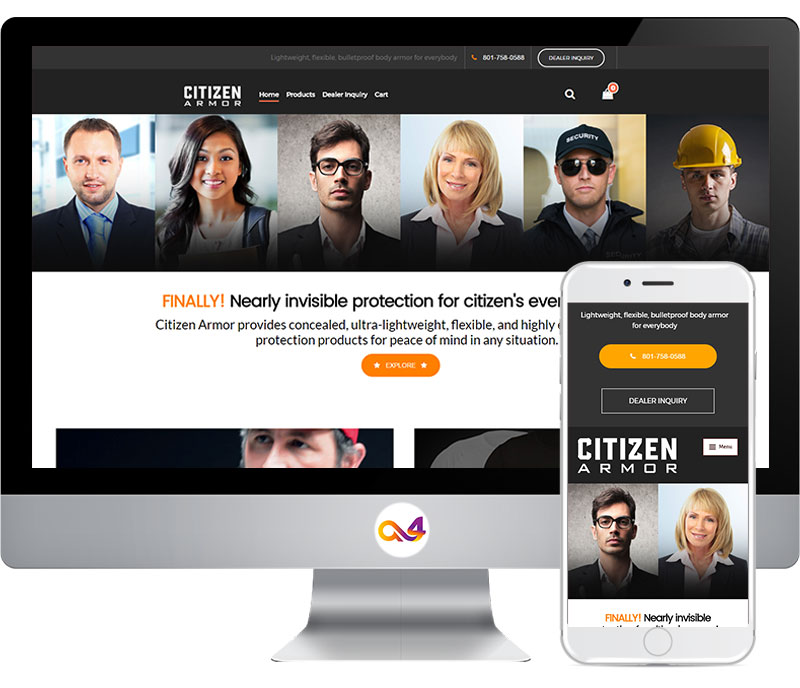 Website Design for Citizen Armor