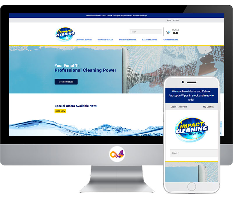 Impact cleaning website view