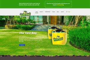 The Yard Bag Website design homepage