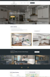 Web Design Portfolio Project Lara's Cabinet Painting home page design