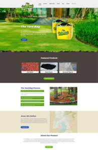 Web Design Portfolio Project The Yard Bag Homepage design