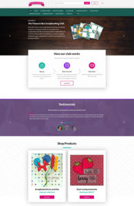 Web Design The Treasure Box homepage