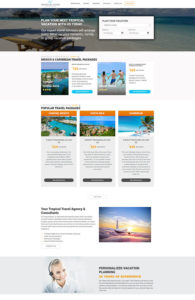Web Design Tropical Sands Vacations homepage