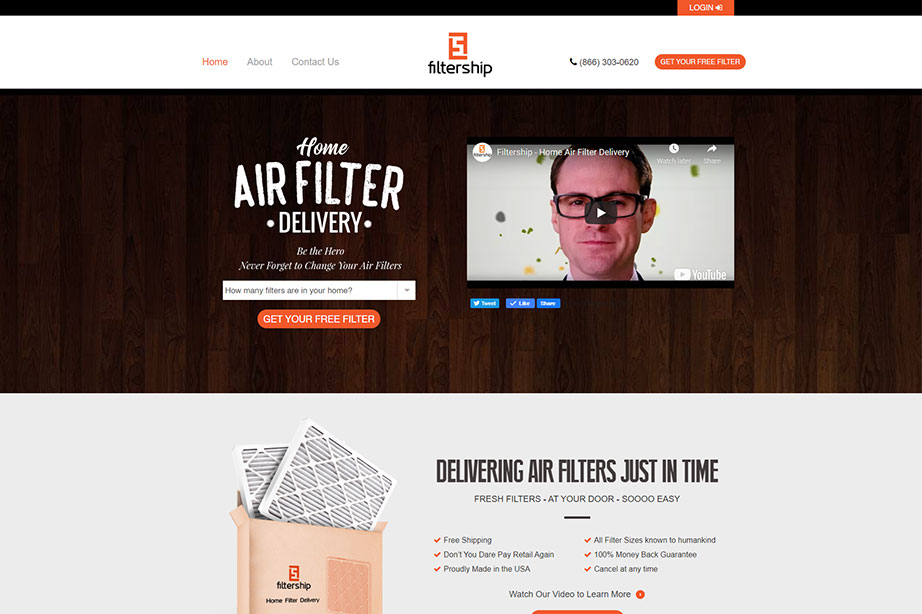 Web Development Portfolio Project Filtership homepage