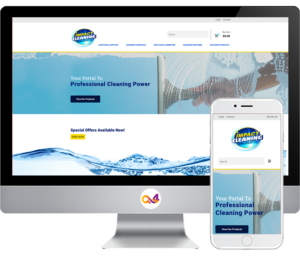 Website development portfolio project Impact Cleaning Products homepage