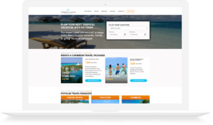 Website Development Portfolio Tropical Sands Vacations Home page