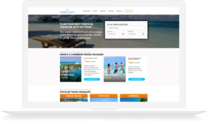 Website Development Portfolio Tropical Sands Vacations Home page