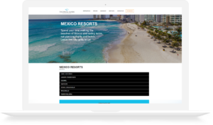 Website Development Portfolio Tropical Sands Vacations Resort Search Page