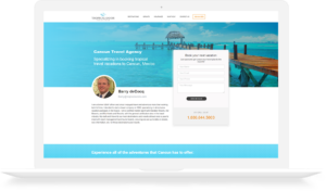 Website Development Portfolio Tropical Sands Vacations Travel agent page