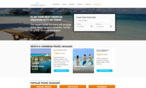 Website Home Page Design Tropical Sands Vacations