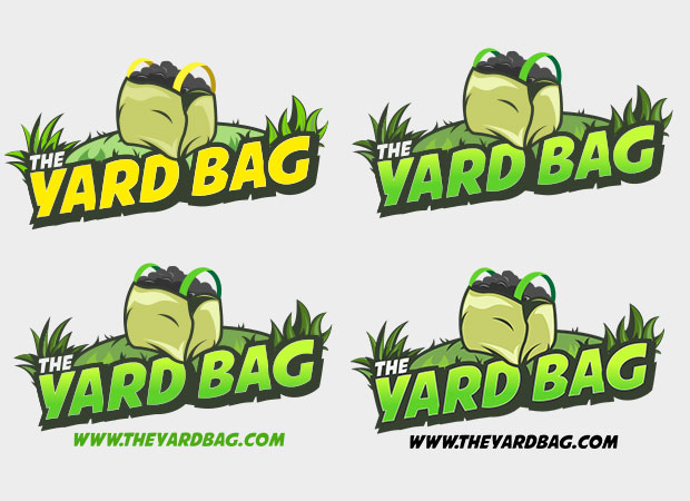logo design iteration process the yard bag