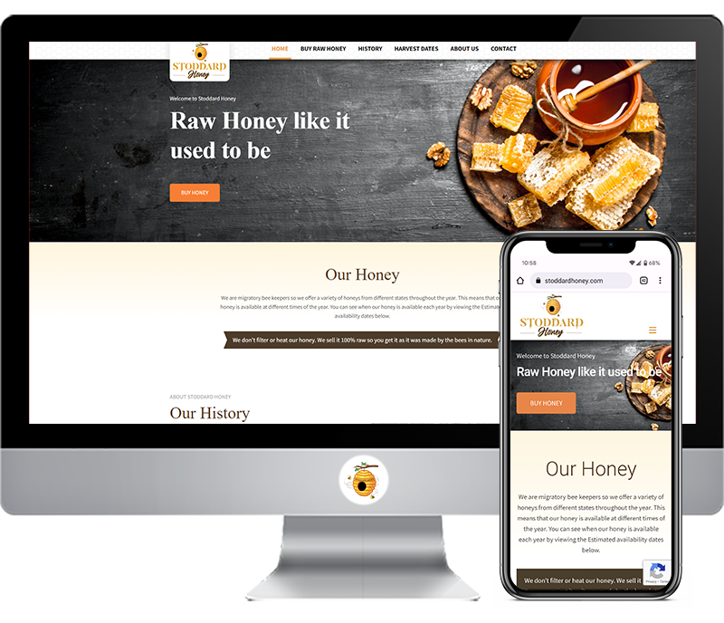 Web Design Homepage Stoddard Honey