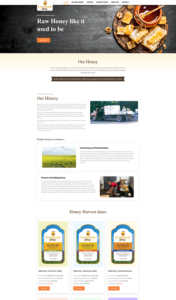 Web Design Portfolio Project Stoddard Honey Home Page Design