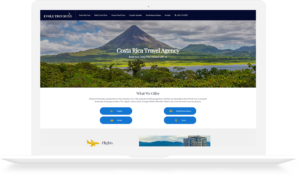 Web Design Travel Agency page