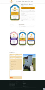 web page design honey product page