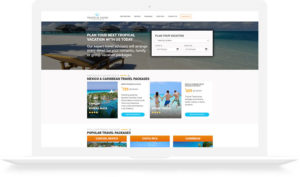 Website Design Tropical Sands Vacation Homepage