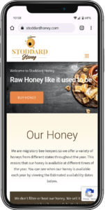 Mobile Web Design Stoddard Honey Homepage