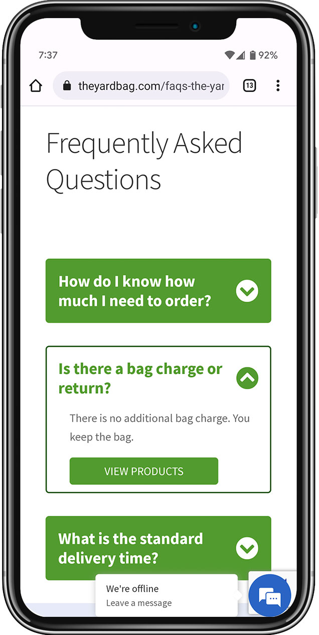 Mobile Web Development The Yard Bag FAQS