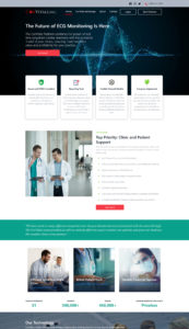 Web Design home page for CorVitals