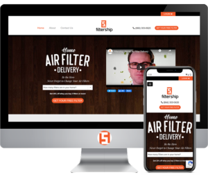 Web design homepage Filtership