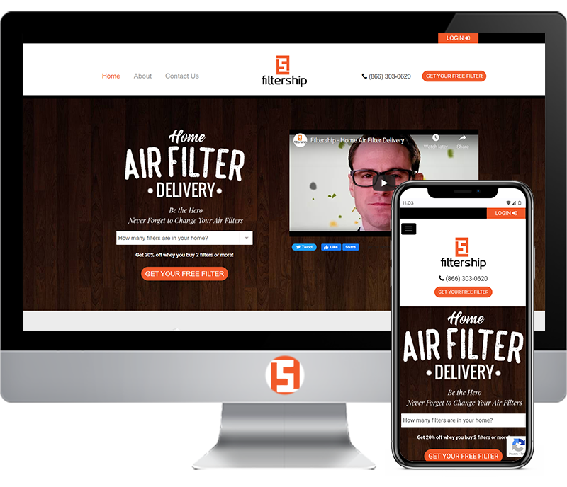 Web design homepage Filtership