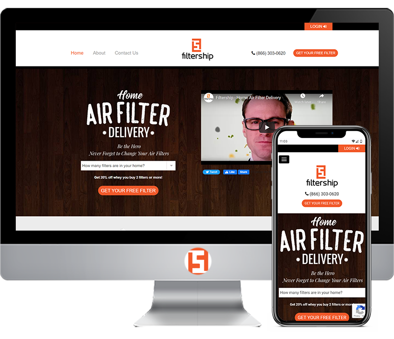 Web design homepage Filtership