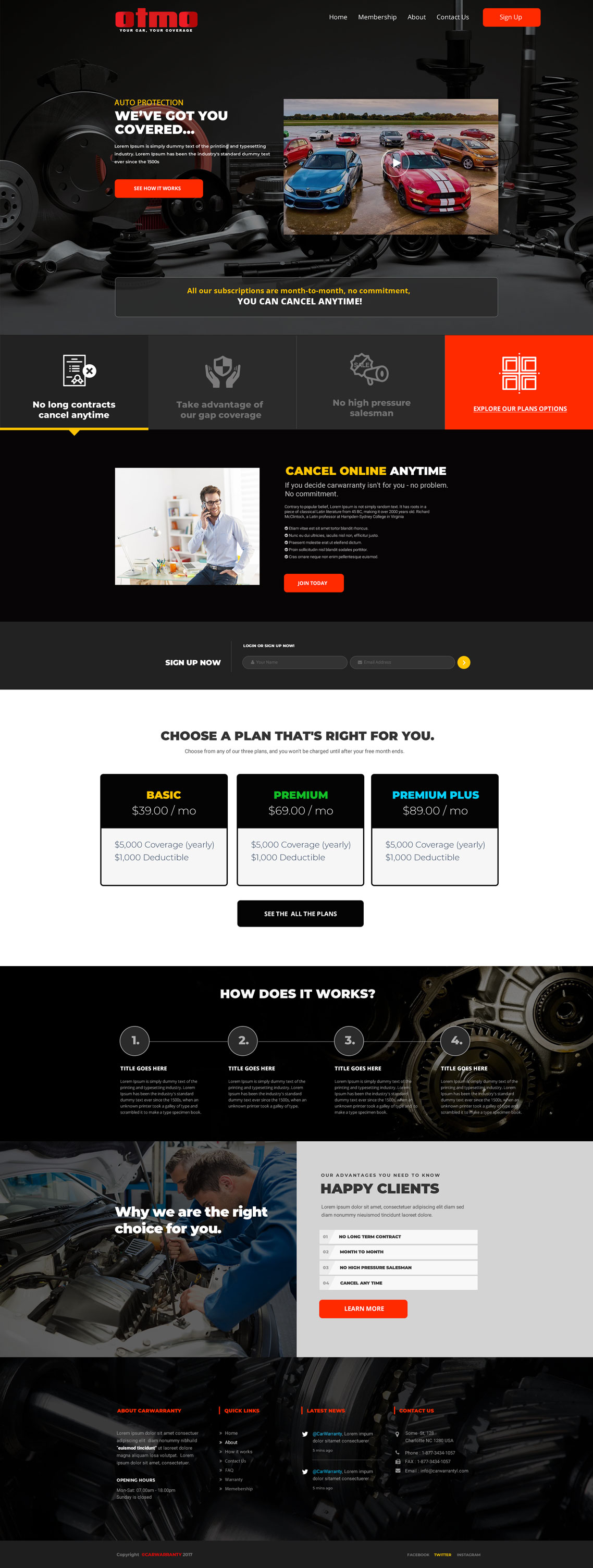 Web Design Project OTMO Homepage design