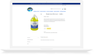 Product Page for Impact Cleaning Products web development