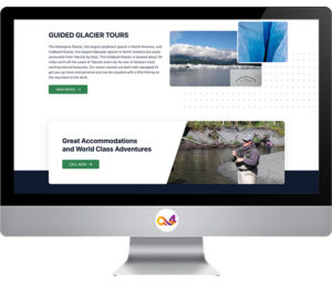 a desktop computer opened to the Guided Trips page of the Great Bear Lodge website