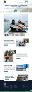 Website Design Guided Trips page for Glacier Bear Lodge