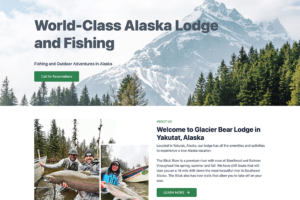 website design for the Glacier Bear Lodge home page